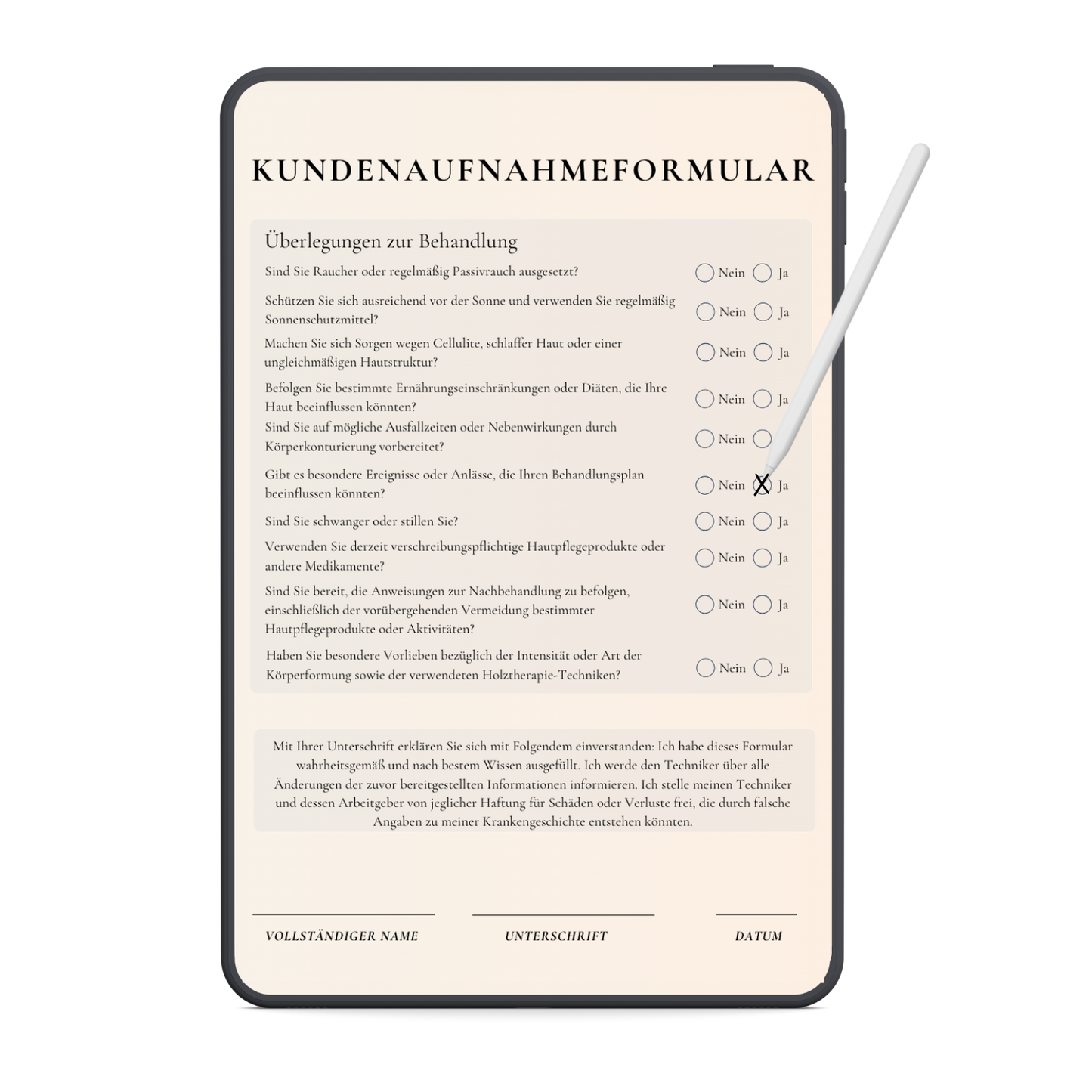Körperkonturierung Digitales Formularpaket