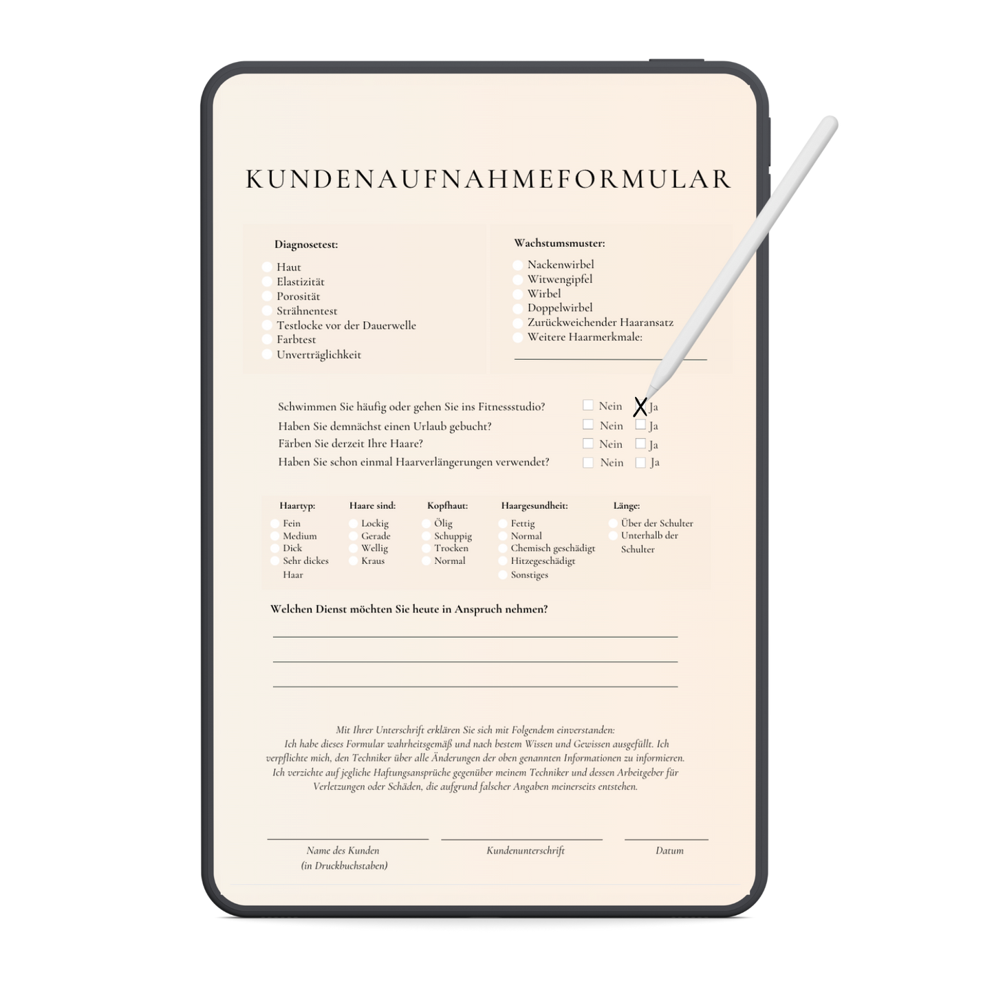 Friseur Digitales Formularpaket