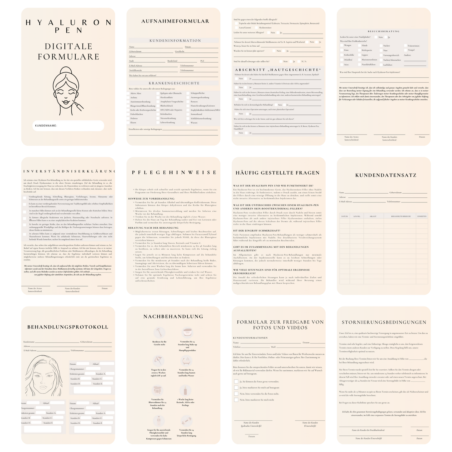 Hyaluron Pen Digitales Formularpaket