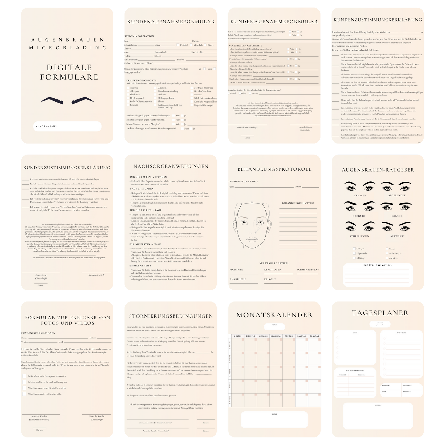 Microblading Digitales Formularpaket