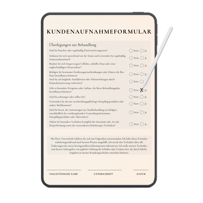 Körperkonturierung Digitales Formularpaket