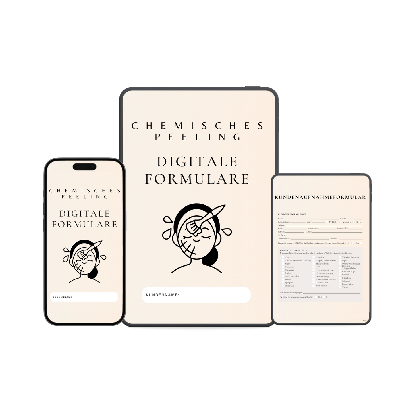 Chemisches Peeling Digitales Formularpaket