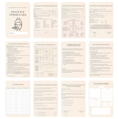 Dermaplaning Digitales Formularpaket