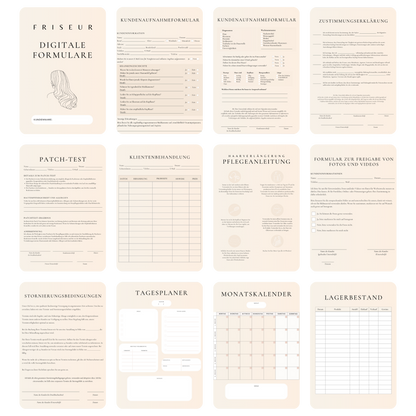 Friseur Digitales Formularpaket