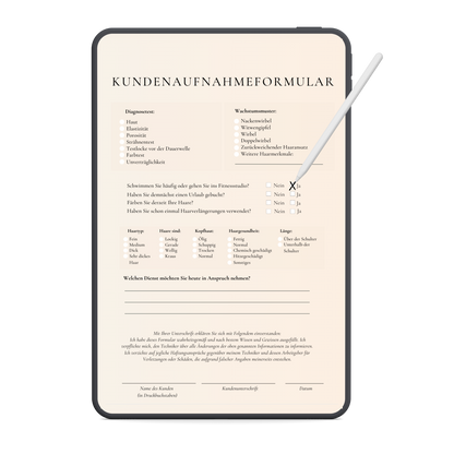 Friseur Digitales Formularpaket