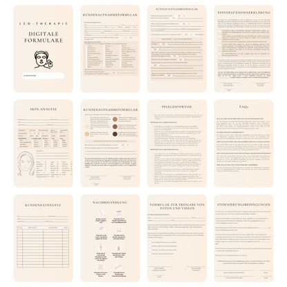 LED-Therapie Digitales Formularpaket