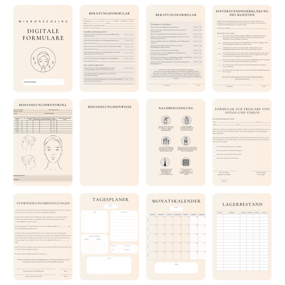 Mikroneedling Digitales Formularpaket