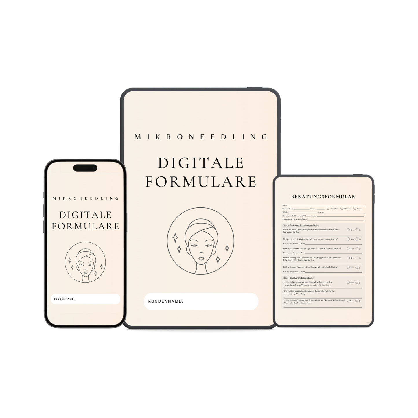 Mikroneedling Digitales Formularpaket