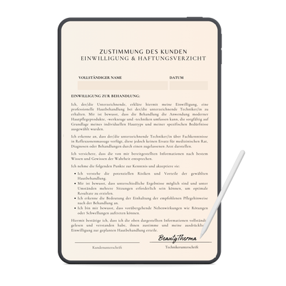 Reflexzonenmassage Digitales Formularpaket