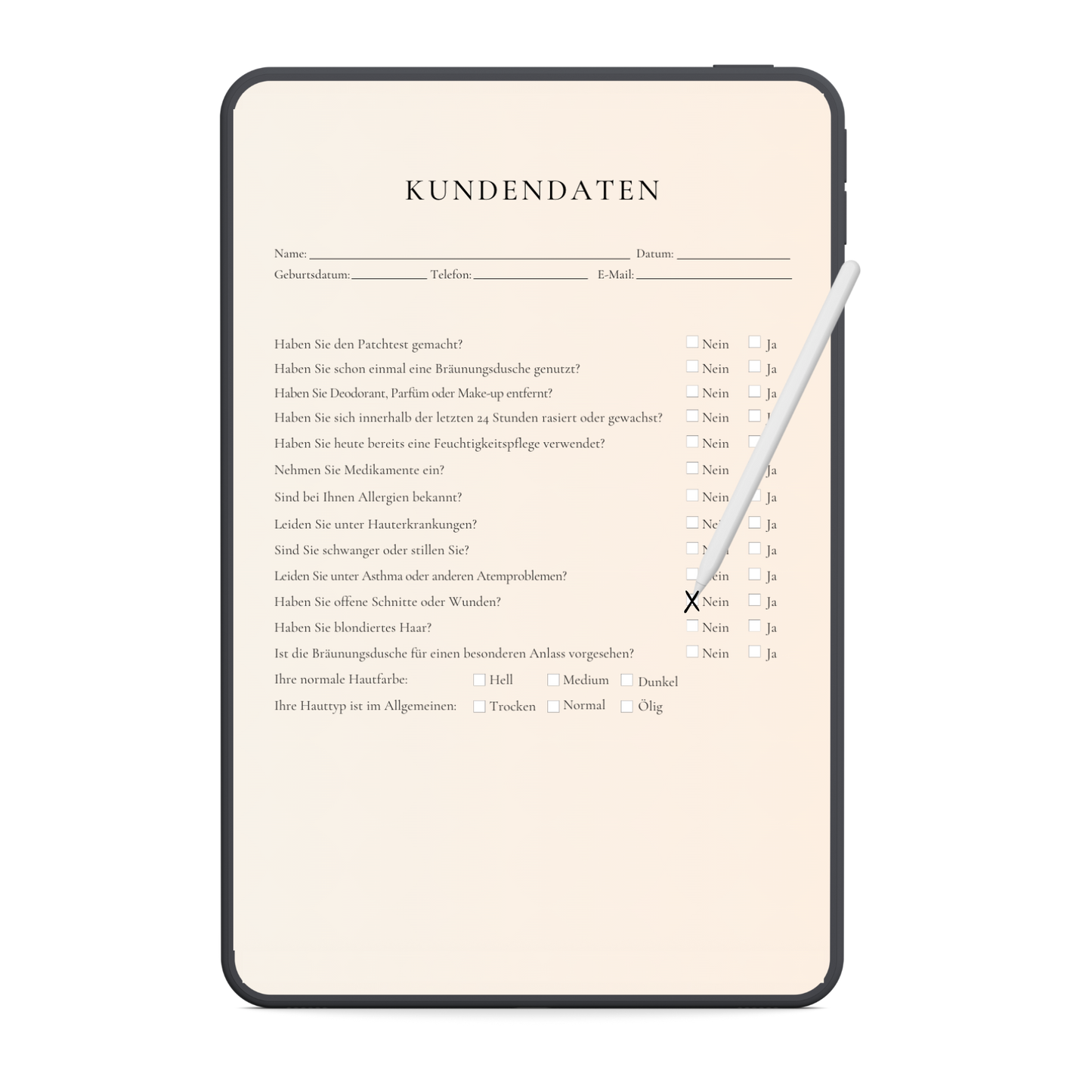 Sprühbräune Digitales Formularpaket