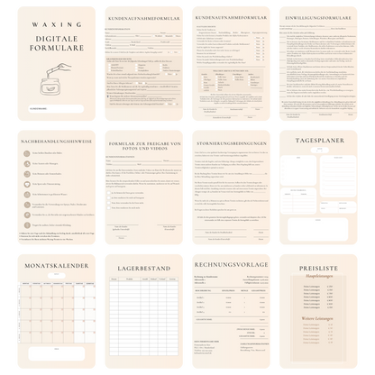 Waxing Digitales Formularpaket