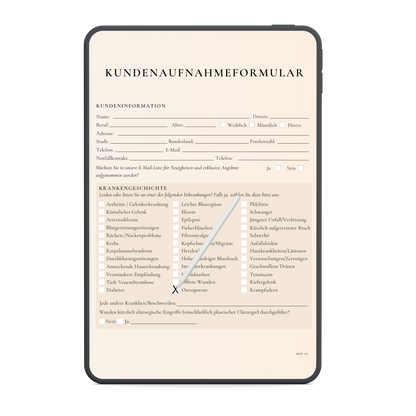 Massage-Therapie Digitales Formularpaket